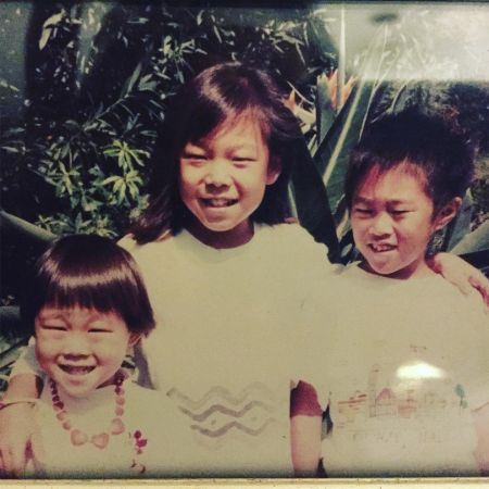 Ali Ahn and her siblings.